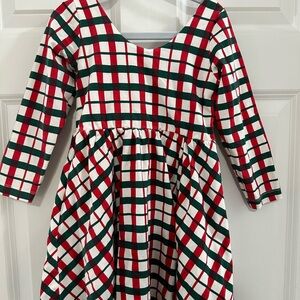 Monica + Andy festive Plaid Long Sleeve Dress size 4T